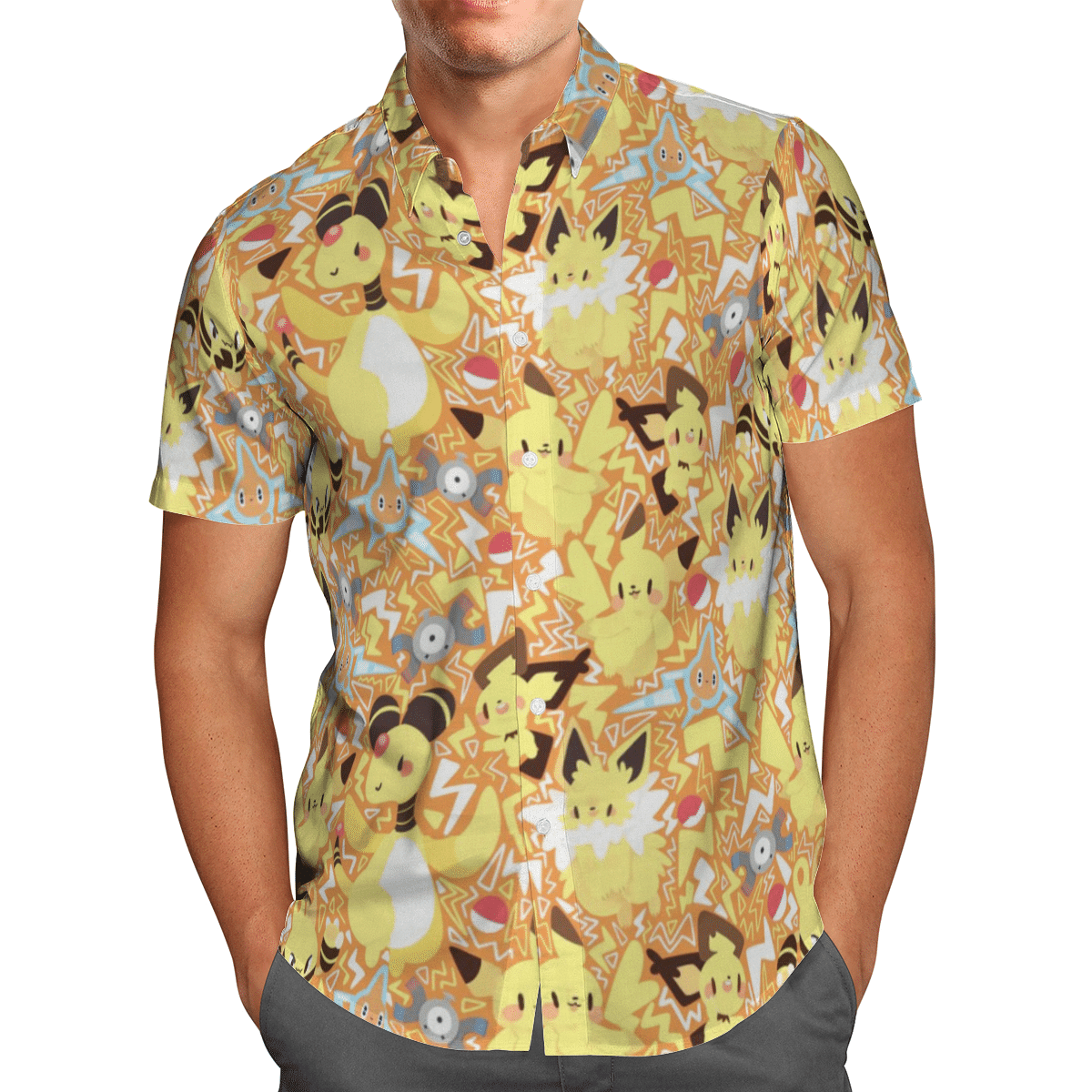 Pokémon Summer Short Sleeved Hawaiian Shirt