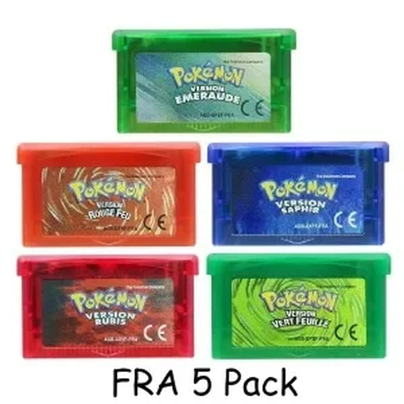 GBA Game Pokemon Series 32 Bit Video Game Cartridge Console Card Pokemon Emerald Firered Leafgreen Ruby Sapphire Multi-Language