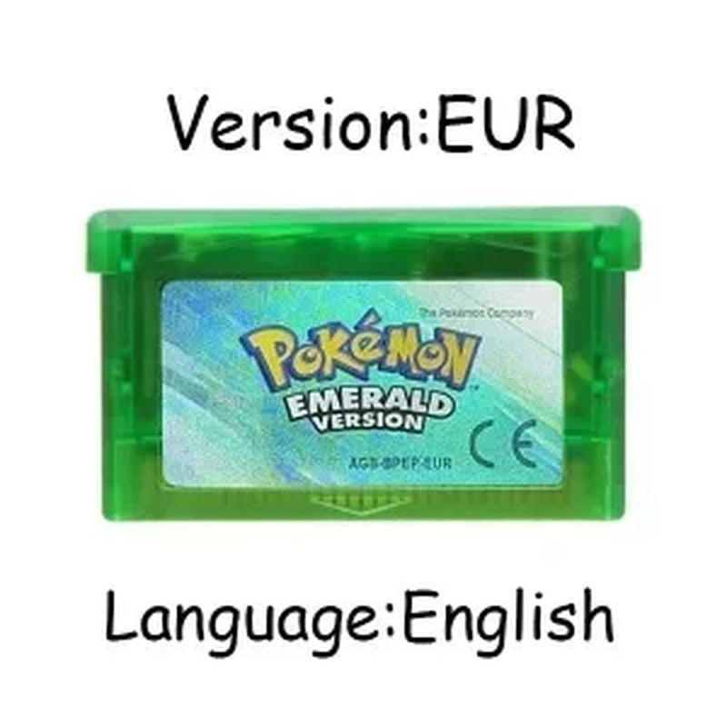 GBA Game Pokemon Series 32 Bit Video Game Cartridge Console Card Pokemon Emerald Firered Leafgreen Ruby Sapphire Multi-Language