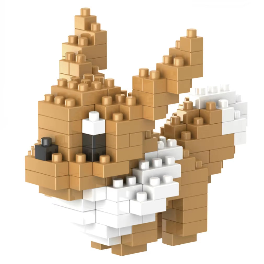 DIY Pokemon Blocks Small Cartoon Mini Building Block Pikachu Charizard Eevee Mewtwo Anime Assemble Action Model Dolls Toys
