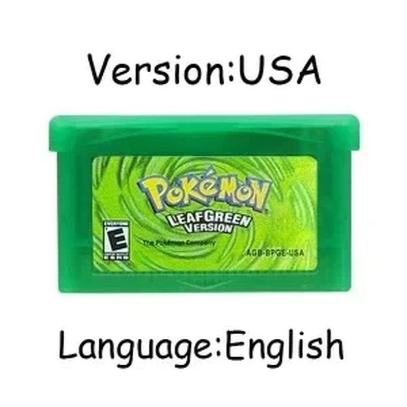 GBA Game Pokemon Series 32 Bit Video Game Cartridge Console Card Pokemon Emerald Firered Leafgreen Ruby Sapphire Multi-Language