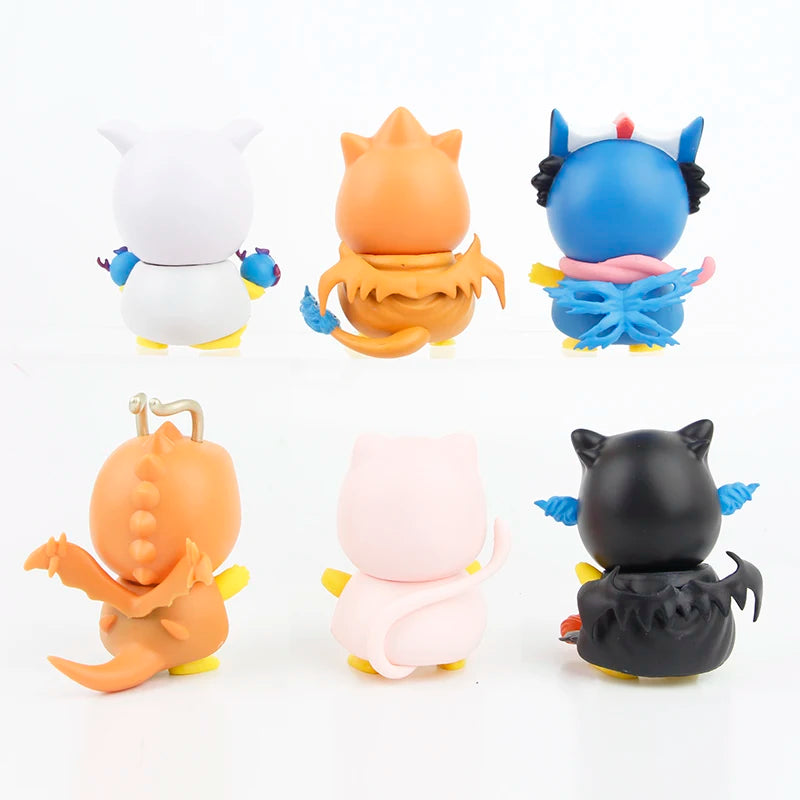New 6Pcs/Set Pokemon Pikachu as Charizard Mew Figure Toys 7Cm