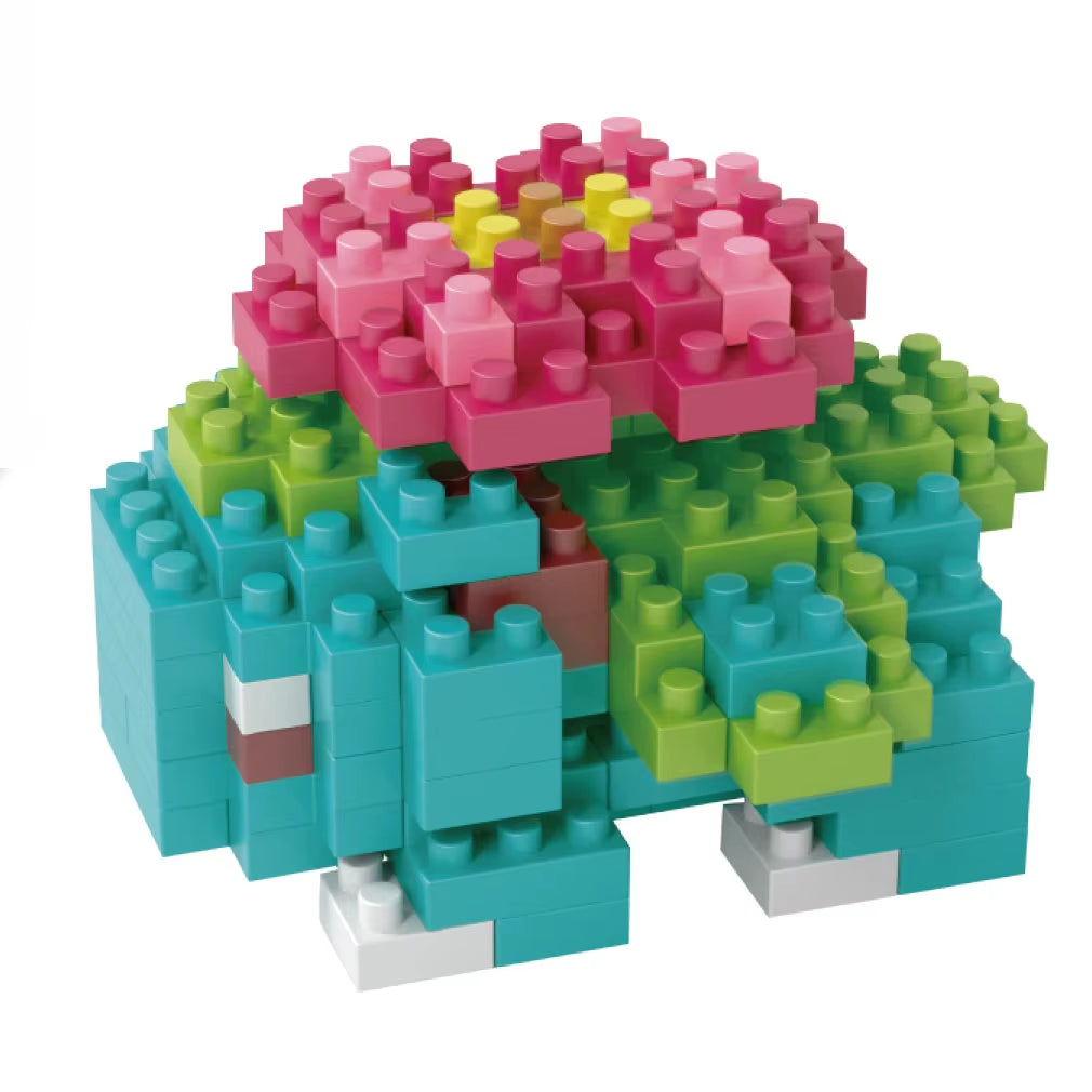 DIY Pokemon Blocks Small Cartoon Mini Building Block Pikachu Charizard Eevee Mewtwo Anime Assemble Action Model Dolls Toys