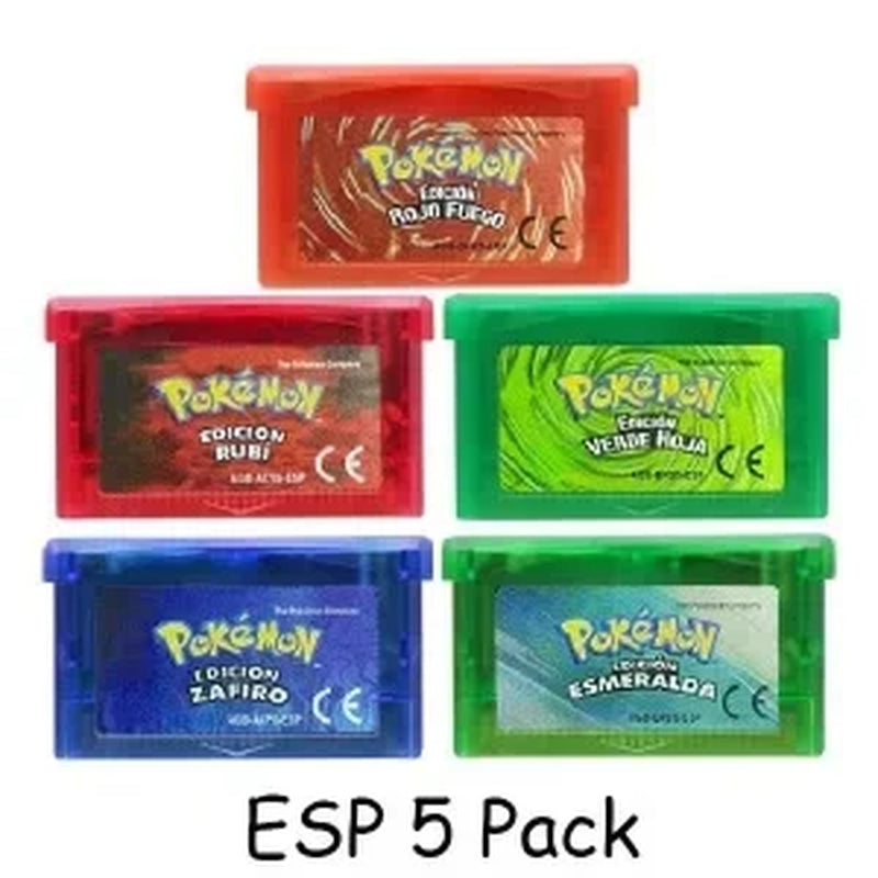GBA Game Pokemon Series 32 Bit Video Game Cartridge Console Card Pokemon Emerald Firered Leafgreen Ruby Sapphire Multi-Language