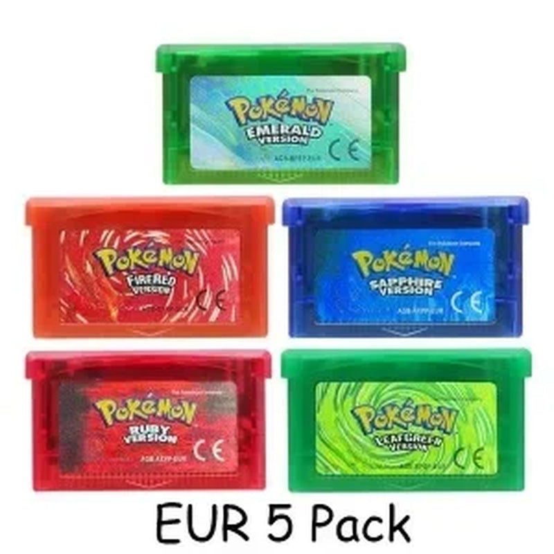 GBA Game Pokemon Series 32 Bit Video Game Cartridge Console Card Pokemon Emerald Firered Leafgreen Ruby Sapphire Multi-Language