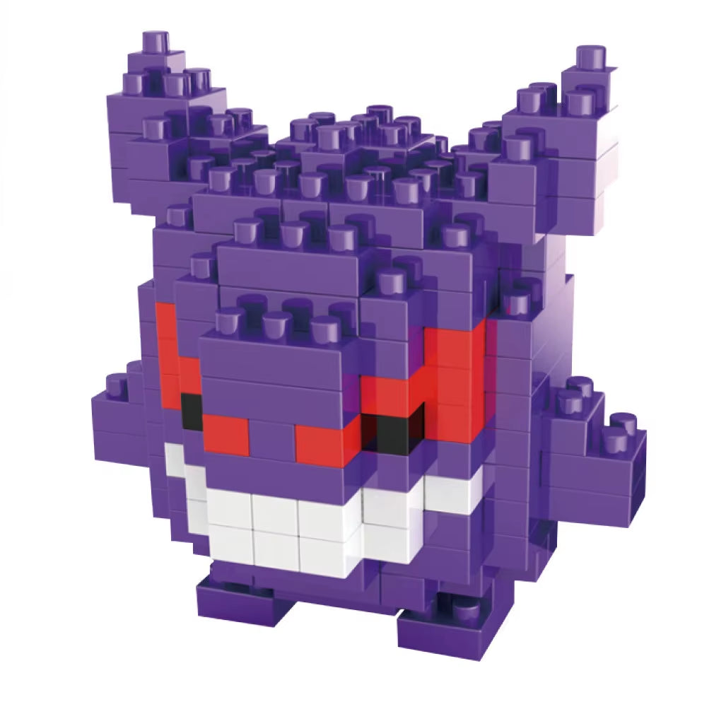 DIY Pokemon Blocks Small Cartoon Mini Building Block Pikachu Charizard Eevee Mewtwo Anime Assemble Action Model Dolls Toys
