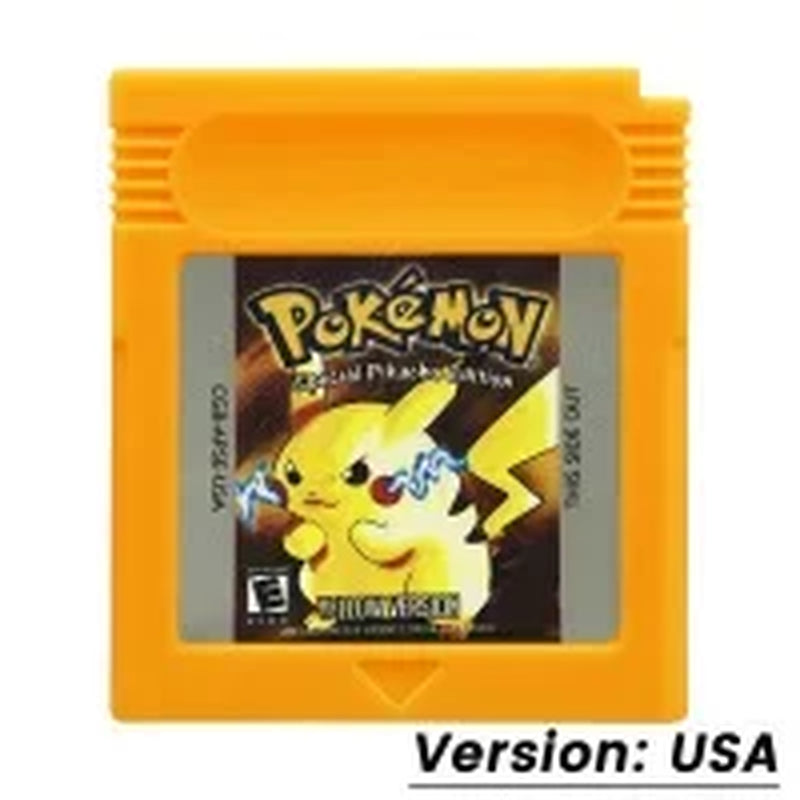 GBC Game Pokemon Series 16 Bit Video Game Cartridge Console Card Red Blue Crystal Golden Green Silver Yellow with Multi-Language