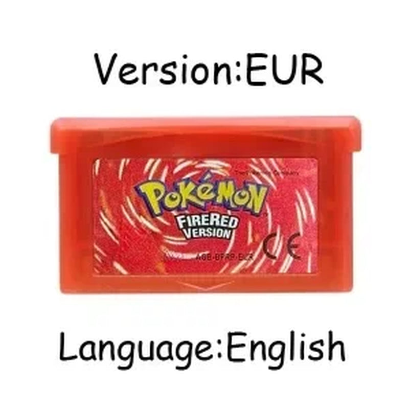 GBA Game Pokemon Series 32 Bit Video Game Cartridge Console Card Pokemon Emerald Firered Leafgreen Ruby Sapphire Multi-Language