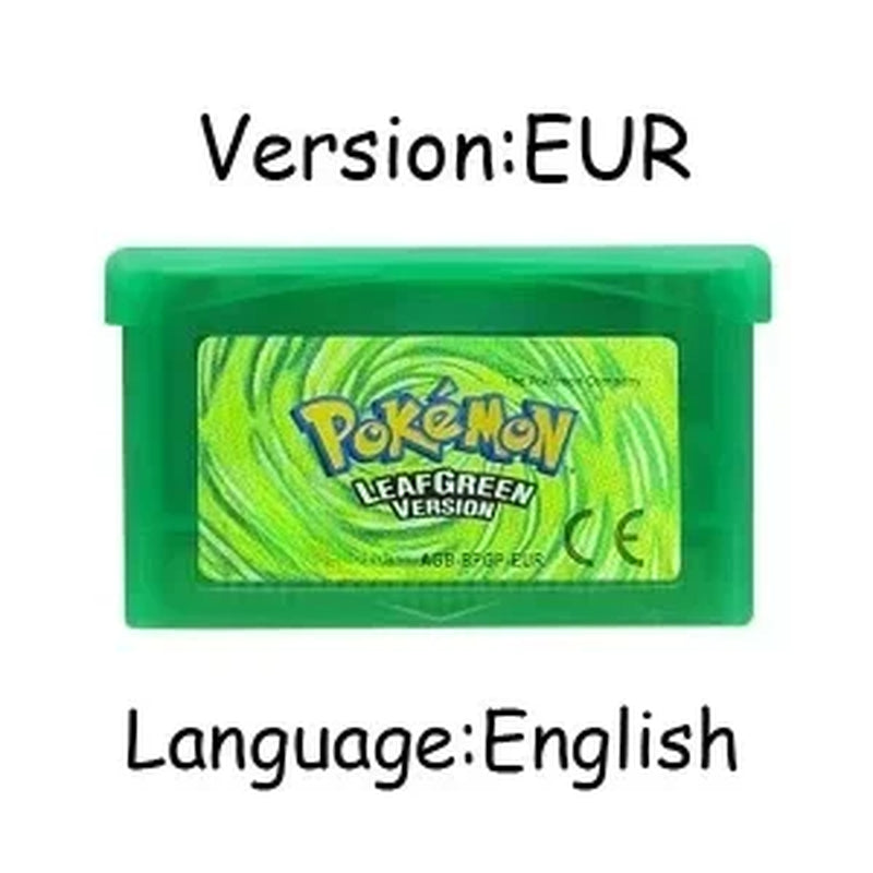 GBA Game Pokemon Series 32 Bit Video Game Cartridge Console Card Pokemon Emerald Firered Leafgreen Ruby Sapphire Multi-Language