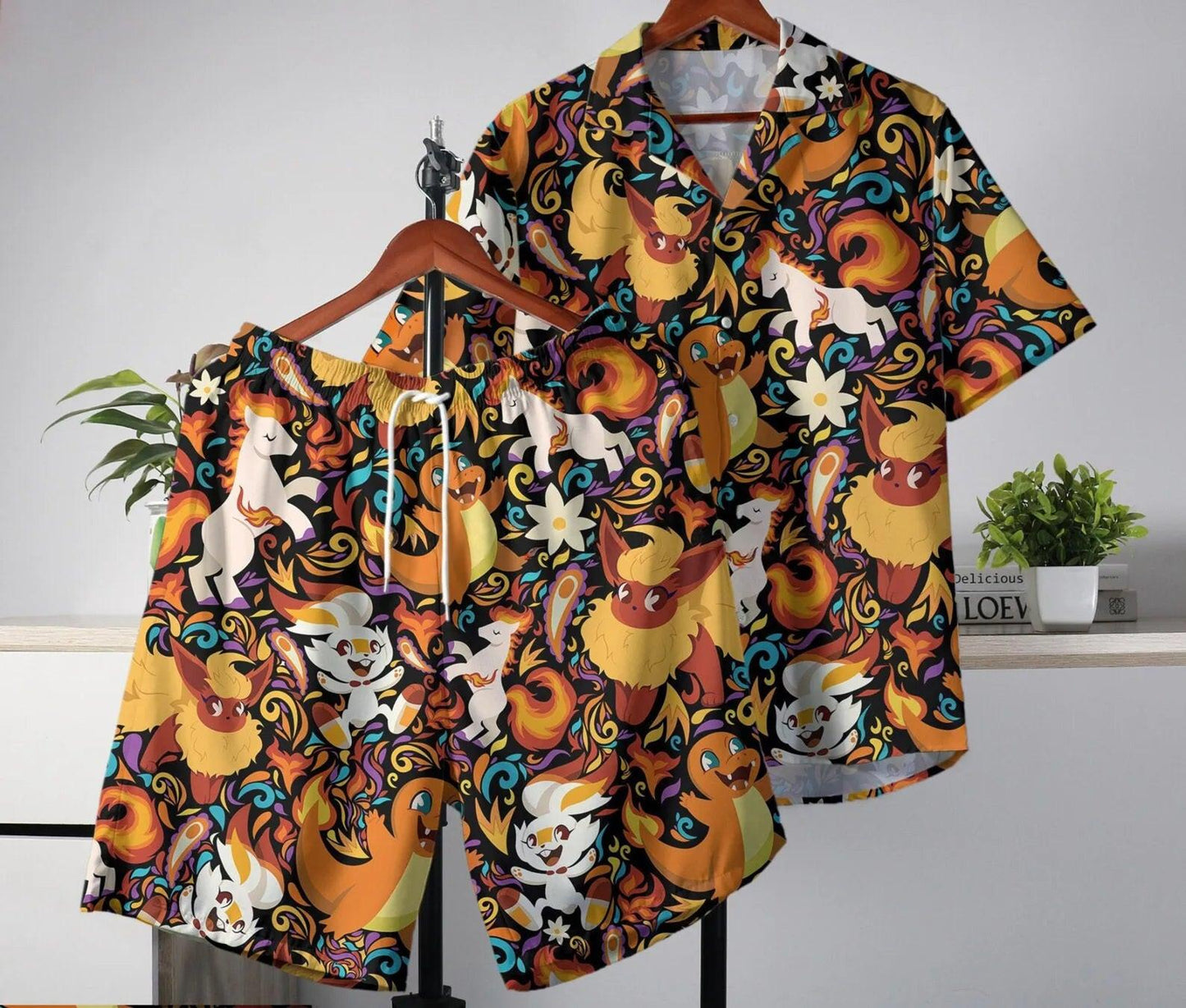 Pokémon Hawaiian Summer Tropical Shirt and Shorts Set