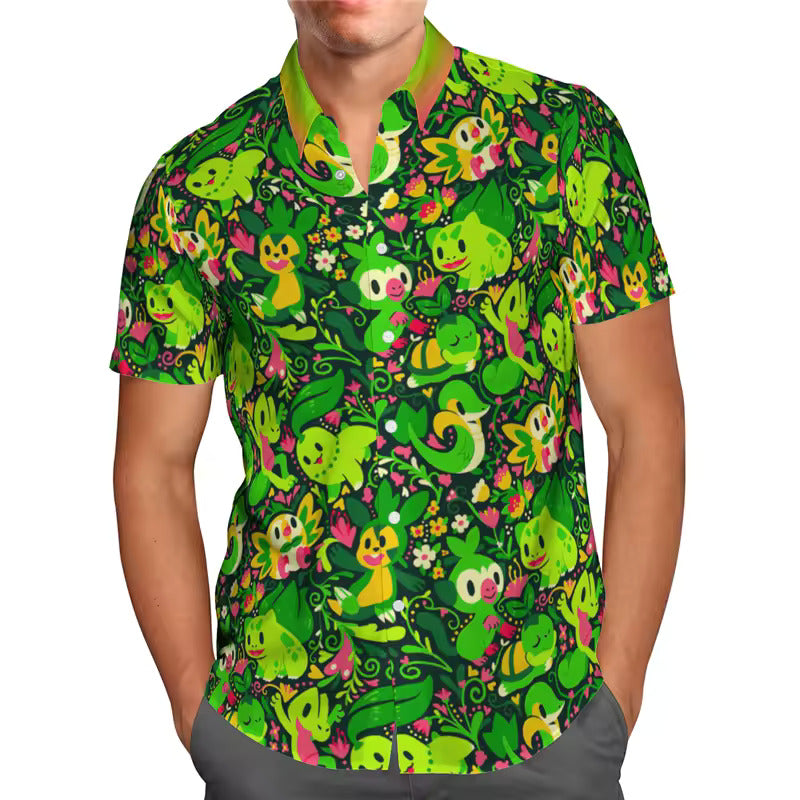 Pokémon Summer Short Sleeved Hawaiian Shirt