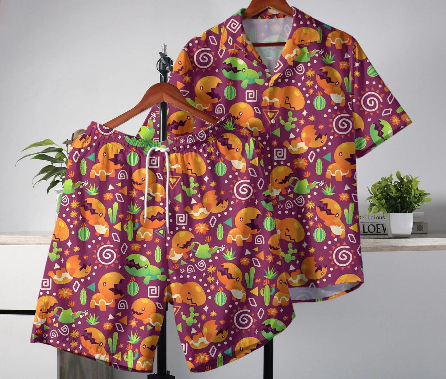 Pokémon Hawaiian Summer Tropical Shirt and Shorts Set