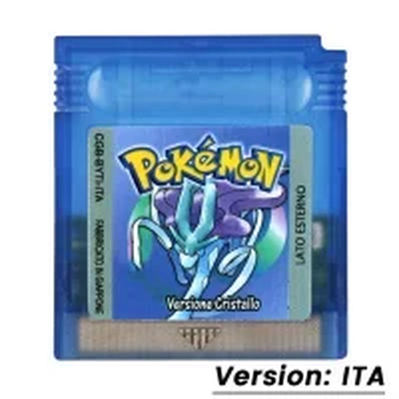 GBC Game Pokemon Series 16 Bit Video Game Cartridge Console Card Red Blue Crystal Golden Green Silver Yellow with Multi-Language