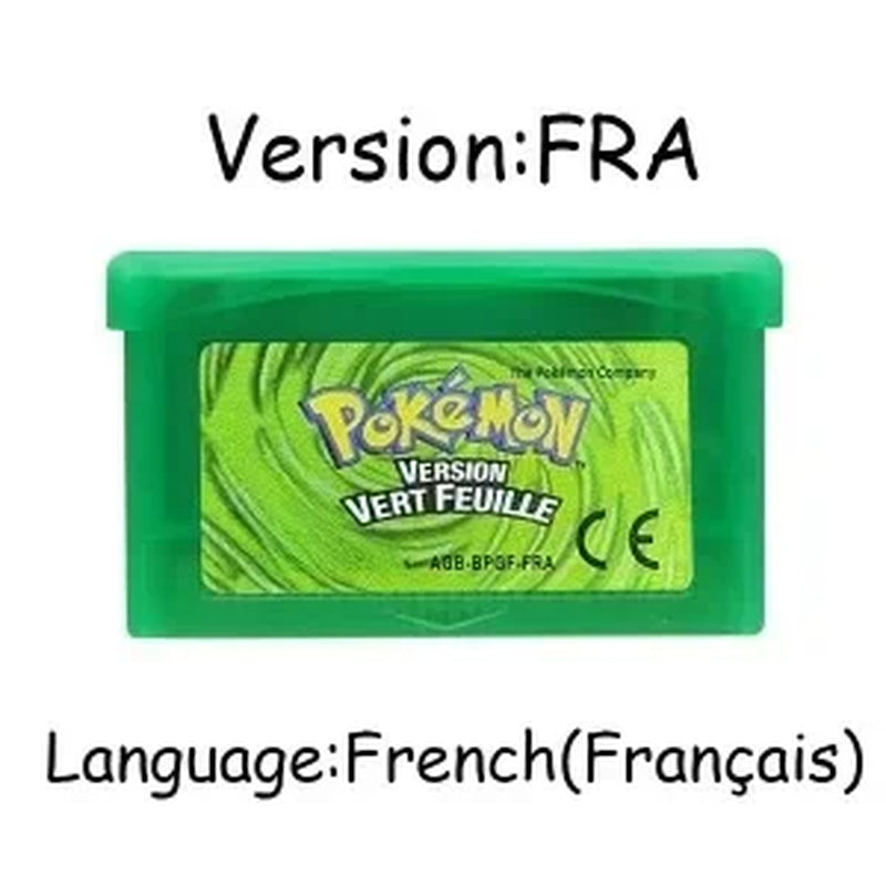 GBA Game Pokemon Series 32 Bit Video Game Cartridge Console Card Pokemon Emerald Firered Leafgreen Ruby Sapphire Multi-Language