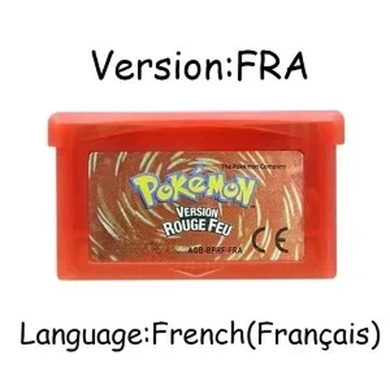 GBA Game Pokemon Series 32 Bit Video Game Cartridge Console Card Pokemon Emerald Firered Leafgreen Ruby Sapphire Multi-Language