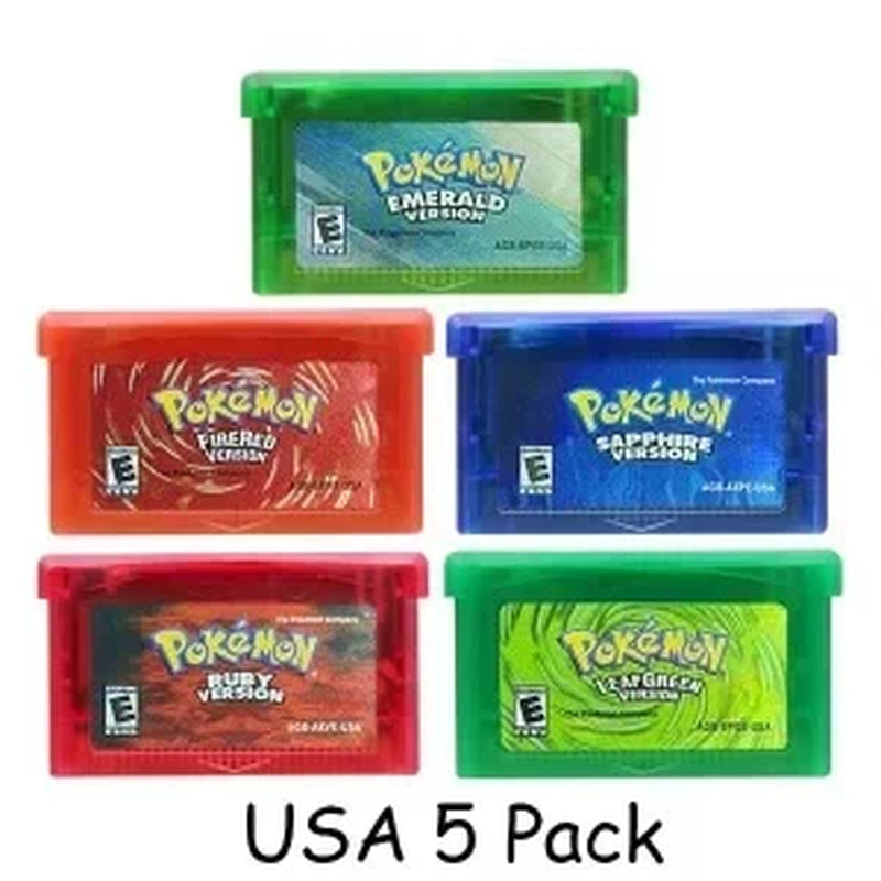 GBA Game Pokemon Series 32 Bit Video Game Cartridge Console Card Pokemon Emerald Firered Leafgreen Ruby Sapphire Multi-Language
