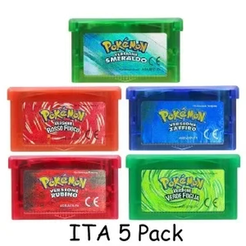 GBA Game Pokemon Series 32 Bit Video Game Cartridge Console Card Pokemon Emerald Firered Leafgreen Ruby Sapphire Multi-Language