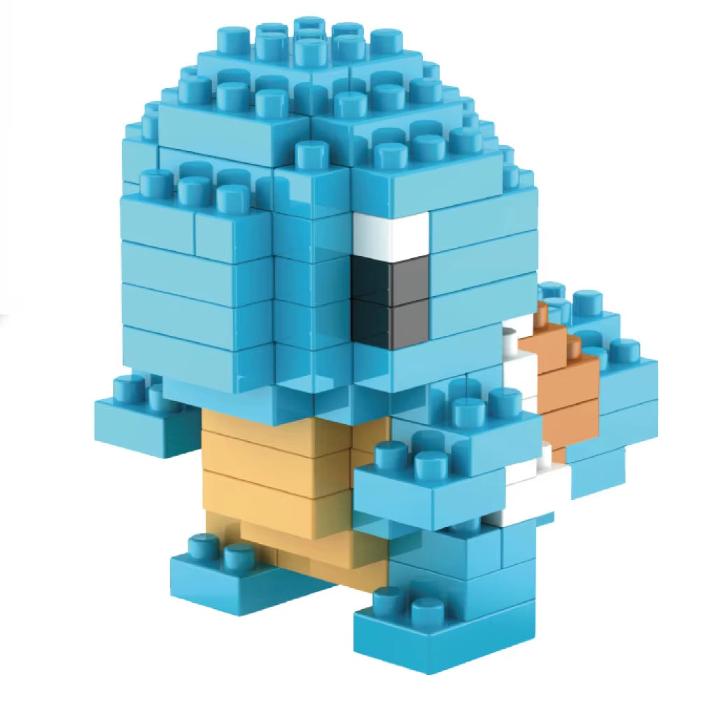 DIY Pokemon Blocks Small Cartoon Mini Building Block Pikachu Charizard Eevee Mewtwo Anime Assemble Action Model Dolls Toys