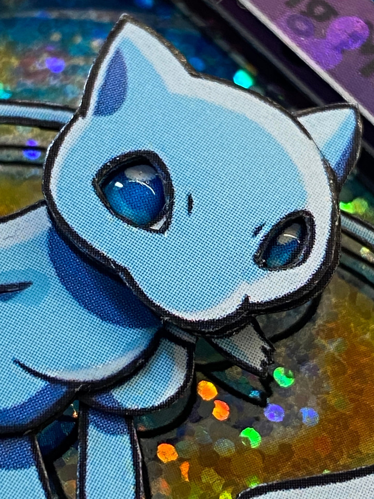 Shadowbox Pokemon Shining Mew Shining Legends 3D Card 40 / 73 Art 100% Handmade Diorama